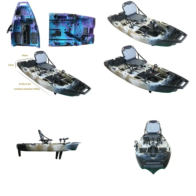 Fishing Kayak Pedal Drive - 8ft Modulaire Eenpersoons Kayak met Peddel
