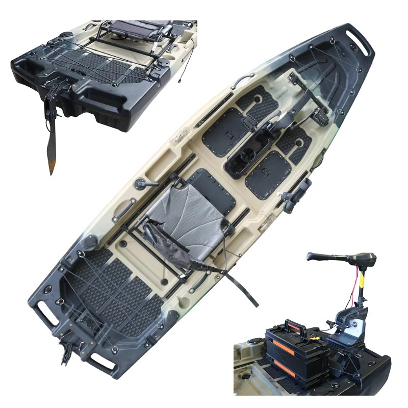 Fishing Kayak Sit On Top - 1-persoons HDPE/PE zit-op-top CE gemotoriseerde zeekano