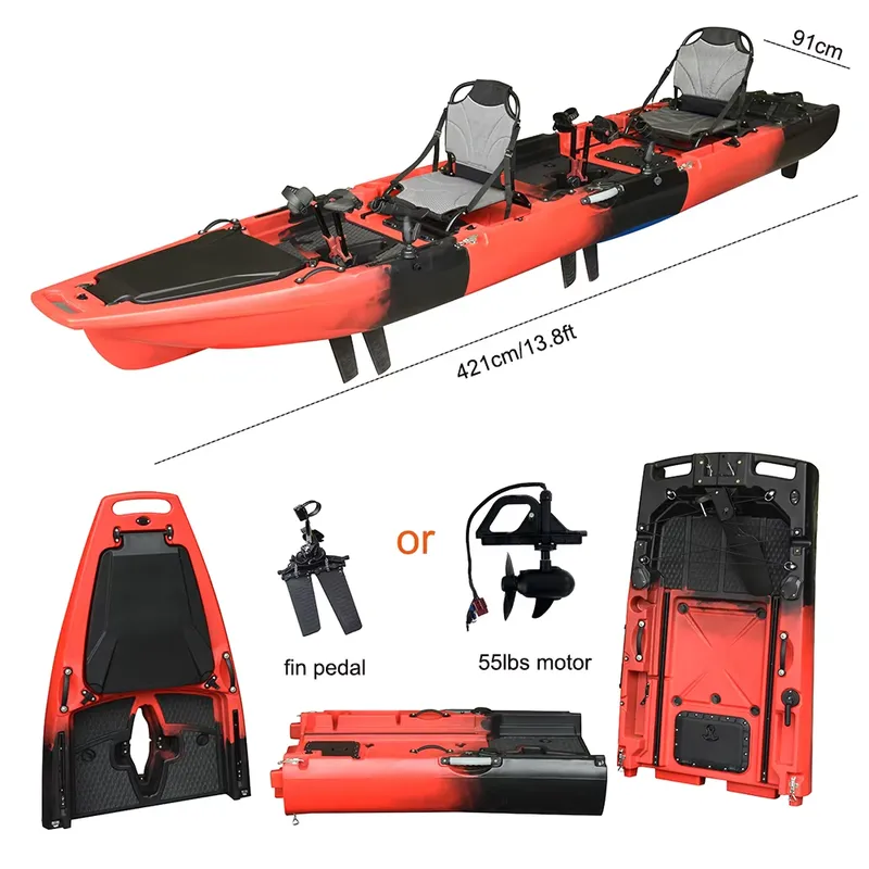 Groothandel 14 FT HDPE 3-delig - Fishing Kayak Pedal Drive recensie en prijs
