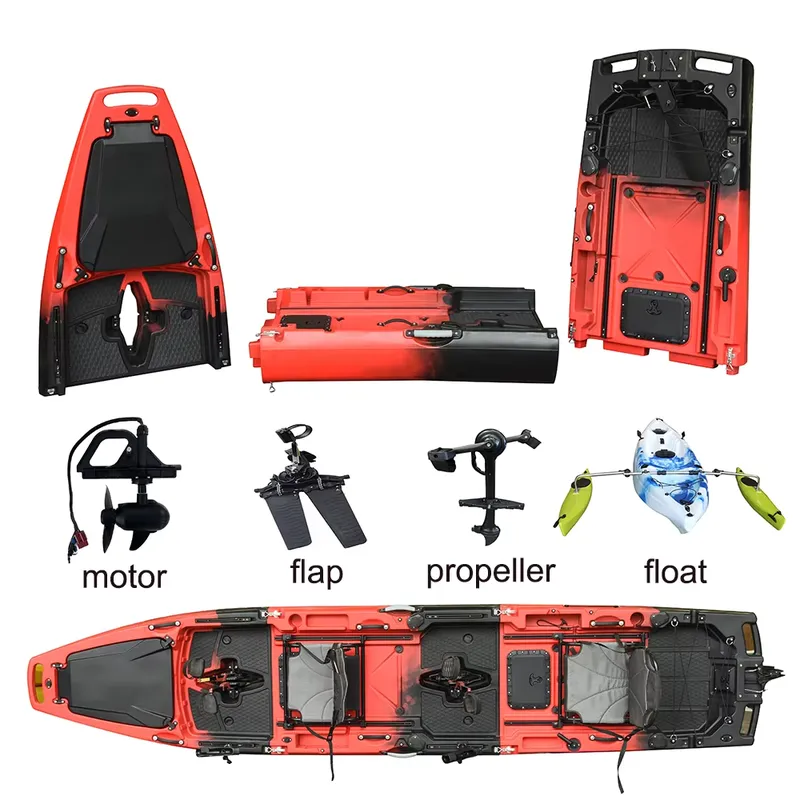 Groothandel 14 FT HDPE 3-delig - Fishing Kayak Pedal Drive recensie en prijs