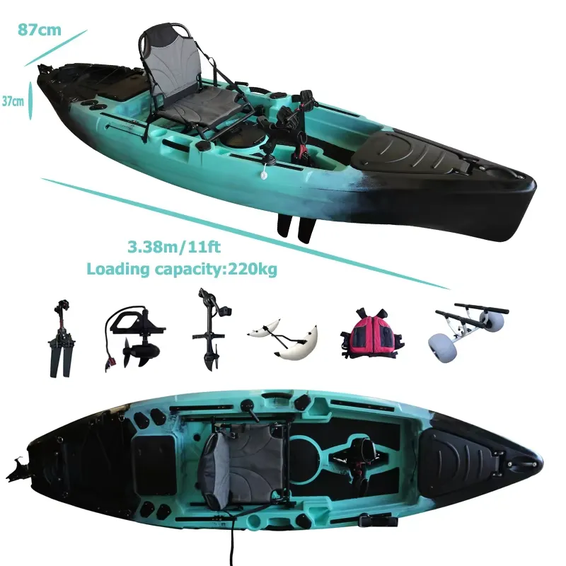 Visboot met pedaal-aandrijving - Fishing Kayak Pedal Drive recensie en prijs