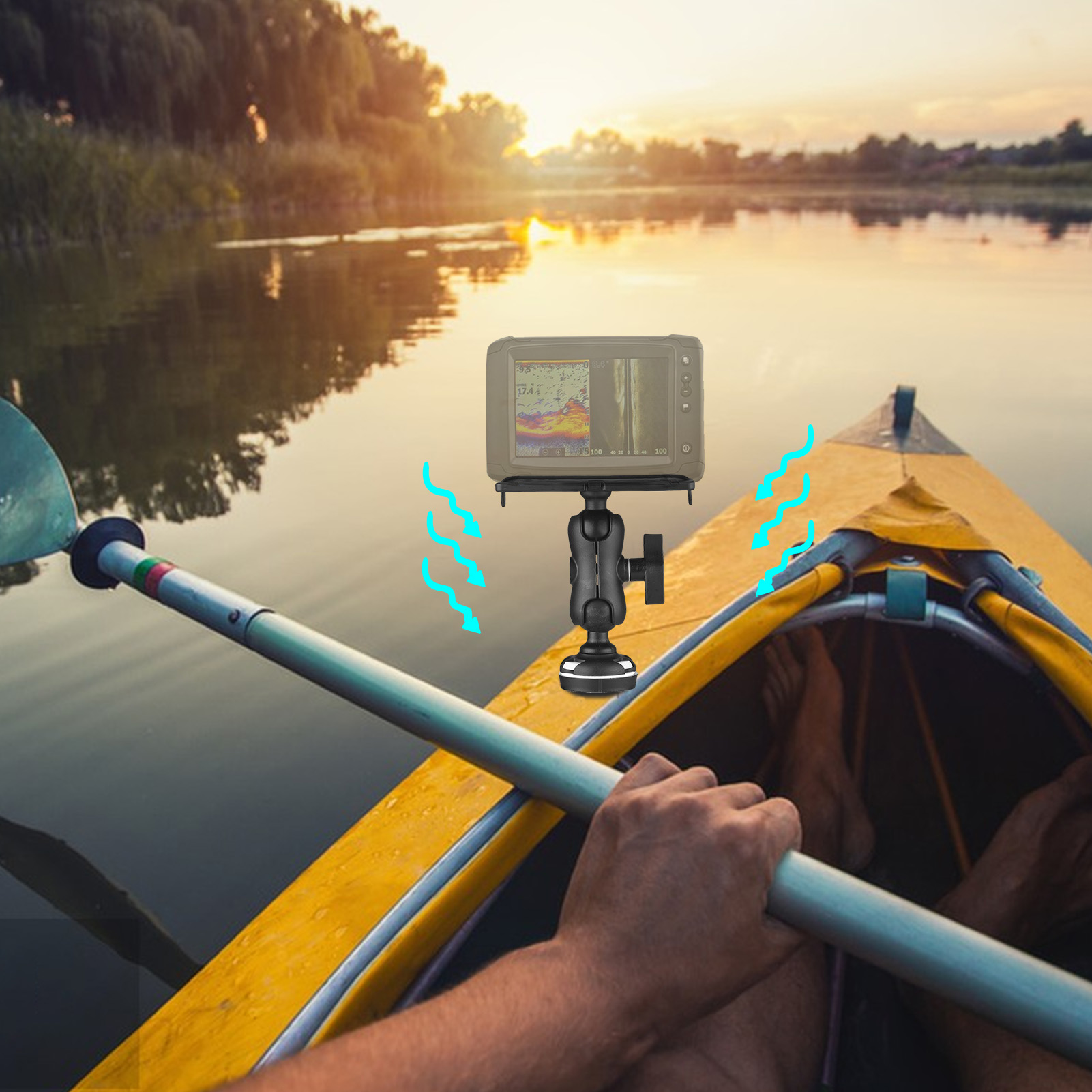Fishfinder Mount met rechthoek - Fishing Kayak Fish Finder Mount recensie en prijs
